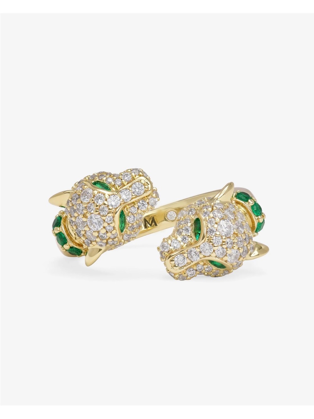 Melinda Maria Gold Pavé Double Panther Ring